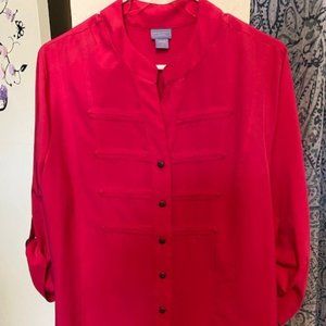 Magenta Color Button Down Shirt